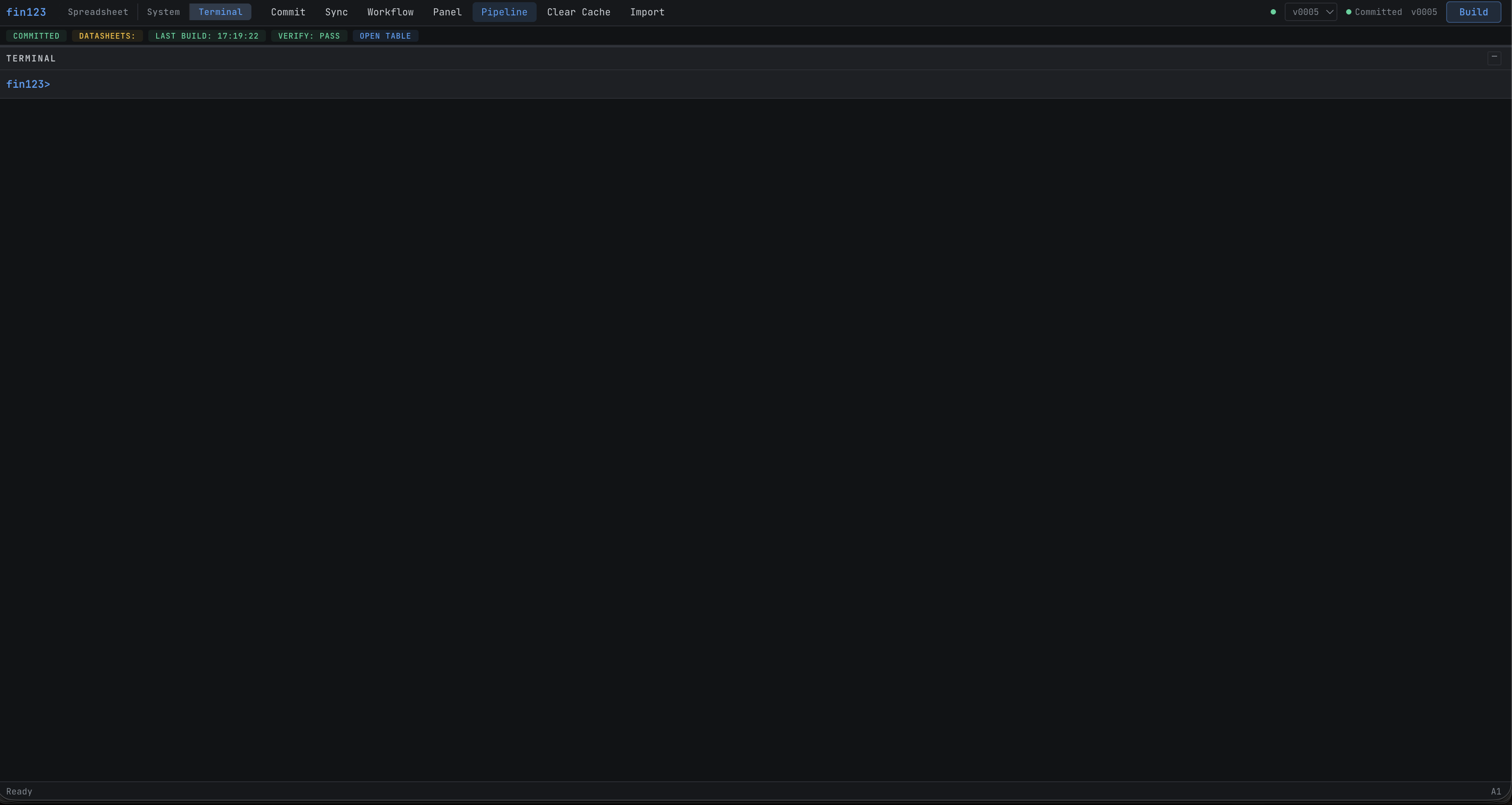 fin123 Terminal mode -- full CLI
